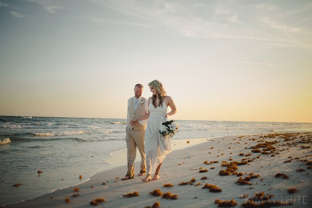 Beach Sunset Wedding Picture