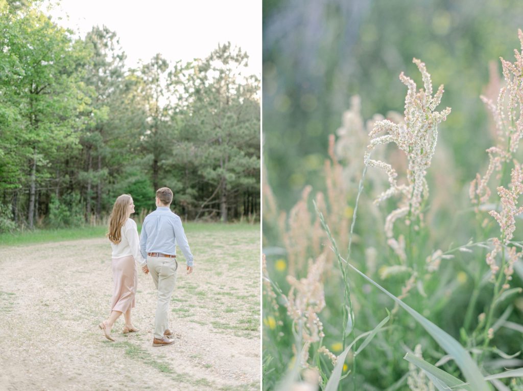 engagement pictures and spring flowers
