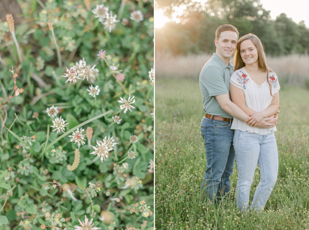 spring foliage and couples engagement photos